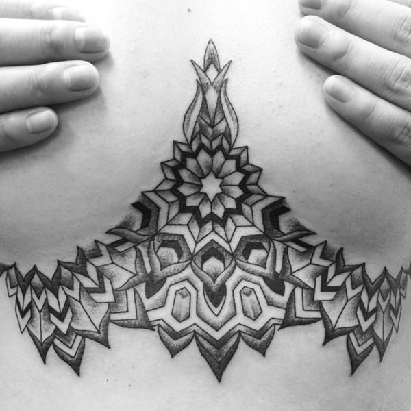 Sternum tattoos design, idea 5