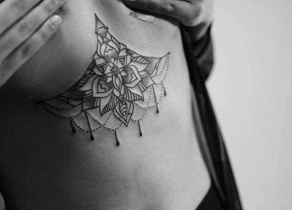 Sternum tattoos design, idea 13