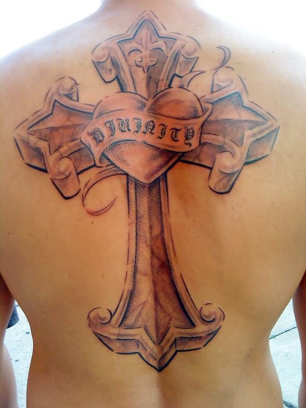 Cross tattoo design, idea 3