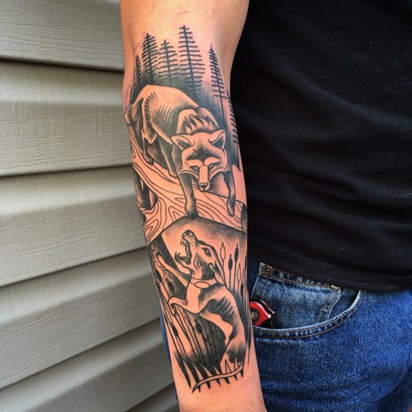 Hunting tattoos design, idea 13