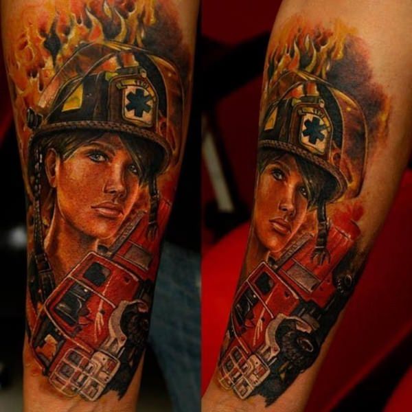 Firefighter tattoos design, idea 20
