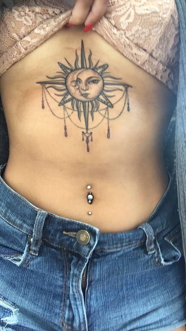 Sternum tattoos design, idea 23