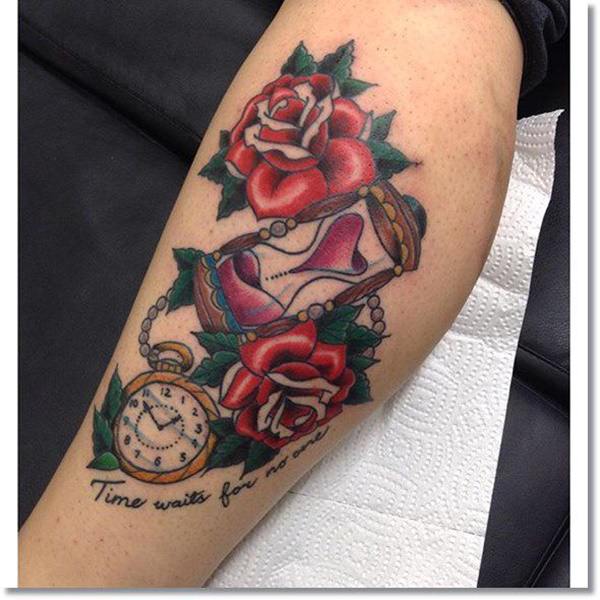 Pocket watch tattoos design, idea 16