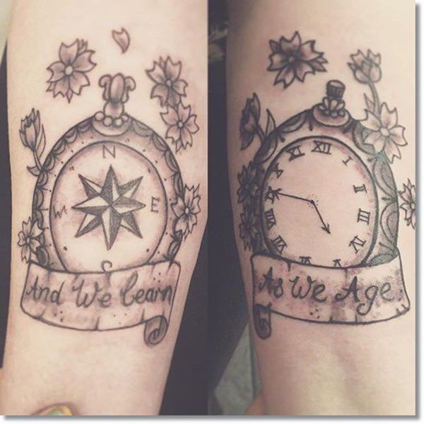 Pocket watch tattoos design, idea 33