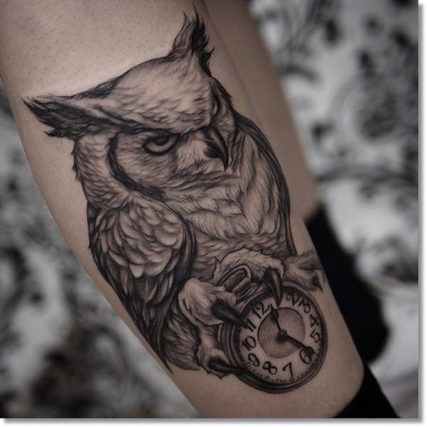 Pocket watch tattoos design, idea 44