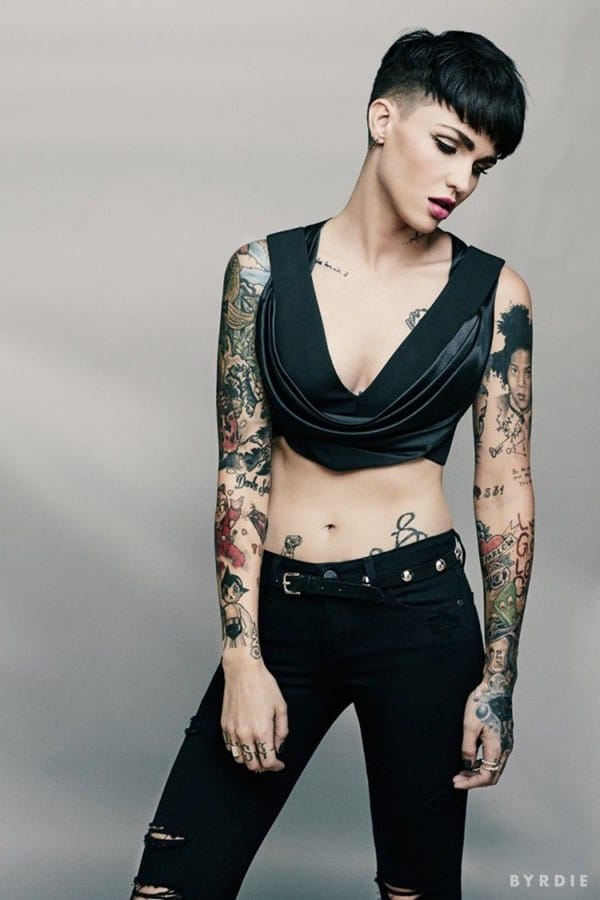 Ruby rose tattoos design, idea 18