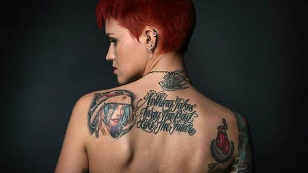 Ruby rose tattoos design, idea 11