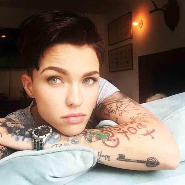 Ruby rose tattoos design, idea 7