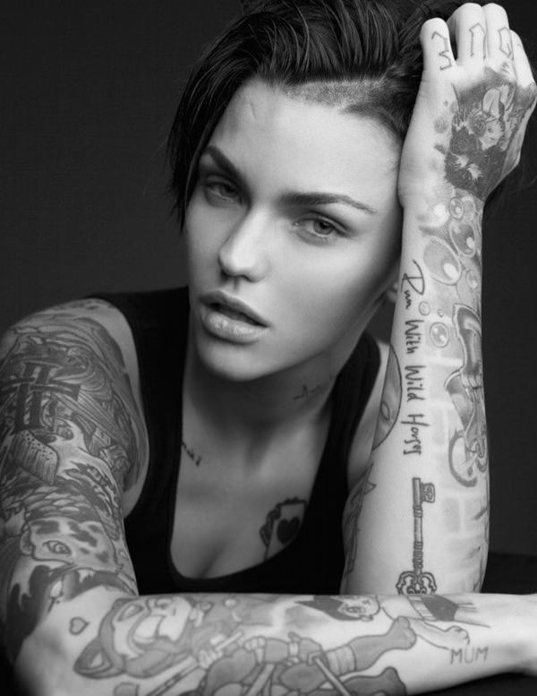 Ruby rose tattoos design, idea 17