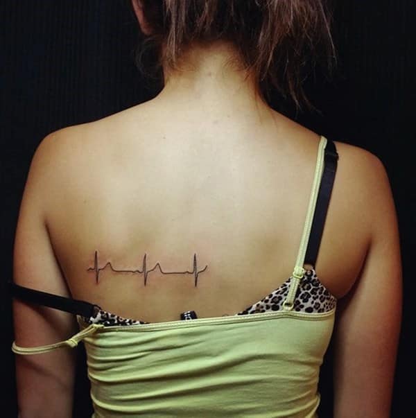 Heartbeat tattoos design, idea 26