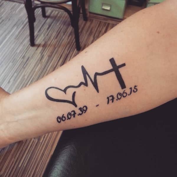 Heartbeat tattoos design, idea 31