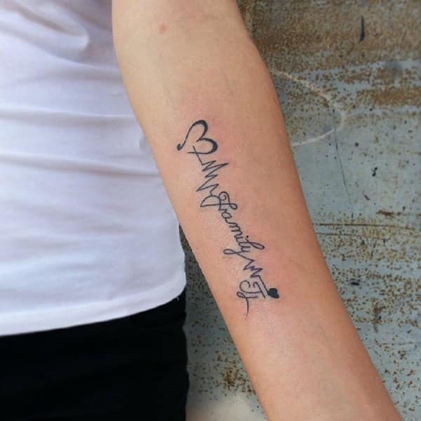 Heartbeat tattoos design, idea 39