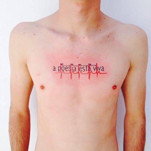 Heartbeat tattoos design, idea 41