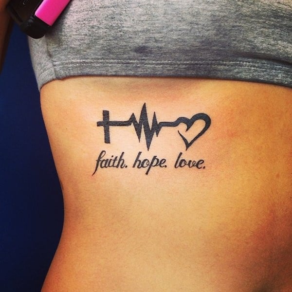 Heartbeat tattoos design, idea 42
