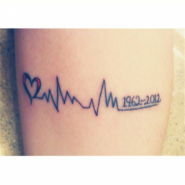 Heartbeat tattoos design, idea 17