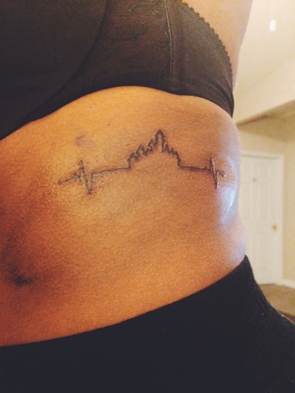 Heartbeat tattoos design, idea 18