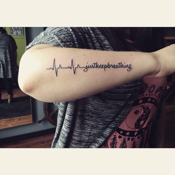 Heartbeat tattoos design, idea 19
