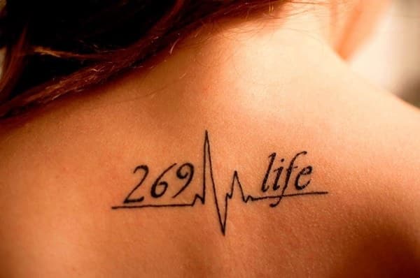 Heartbeat tattoos design, idea 22