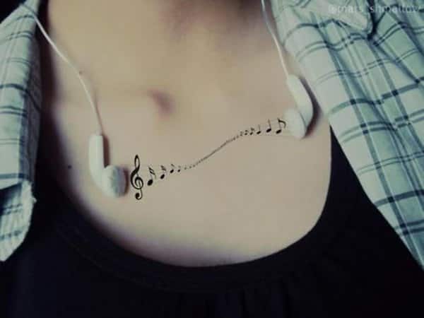 Music tattoo design, idea 23