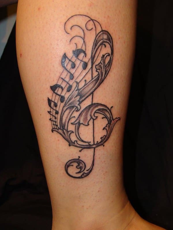 Music tattoo design, idea 15