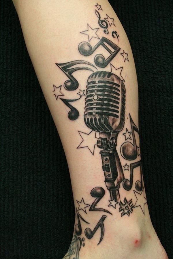 Music tattoo design, idea 35