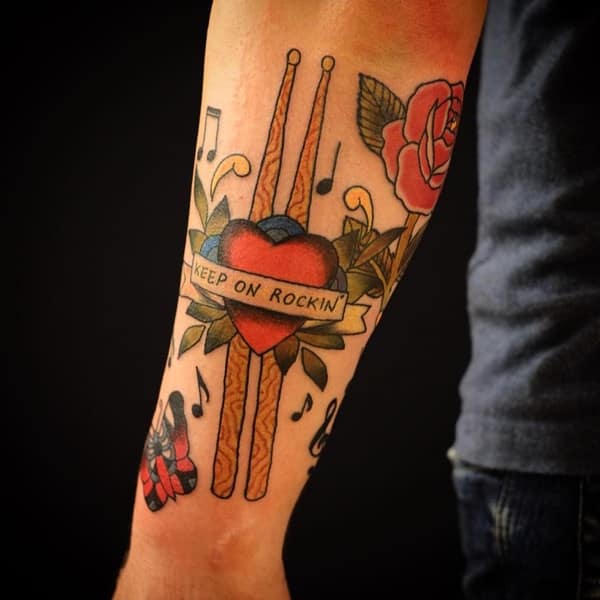 Music tattoo design, idea 36