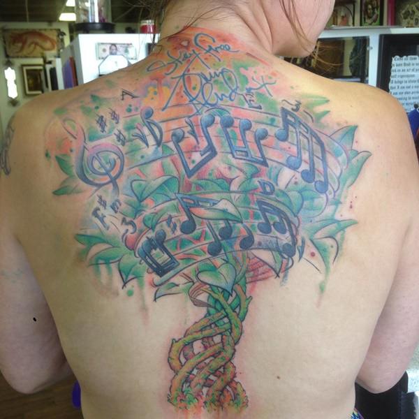 Music tattoo design, idea 45