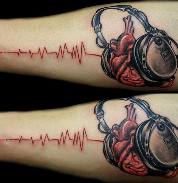 Music tattoo design, idea 49