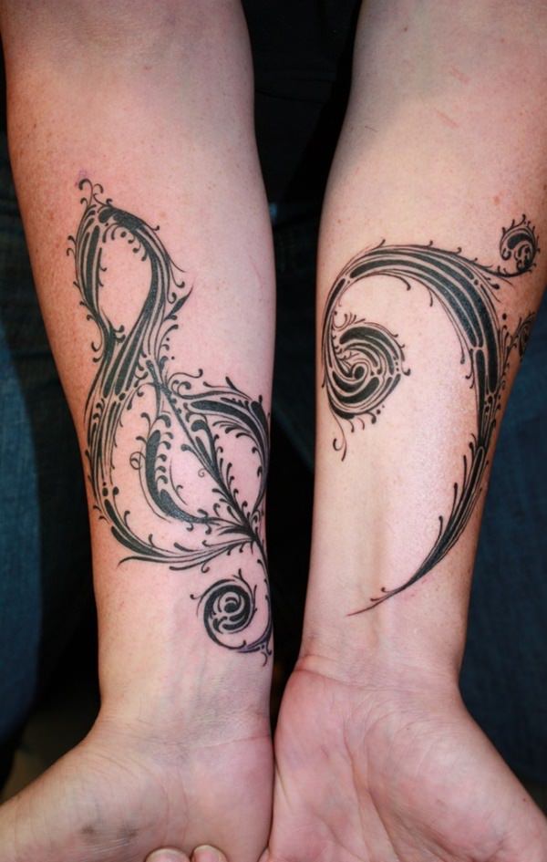 Music tattoo design, idea 52