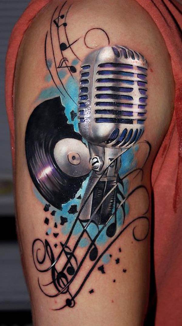 Music tattoo design, idea 58