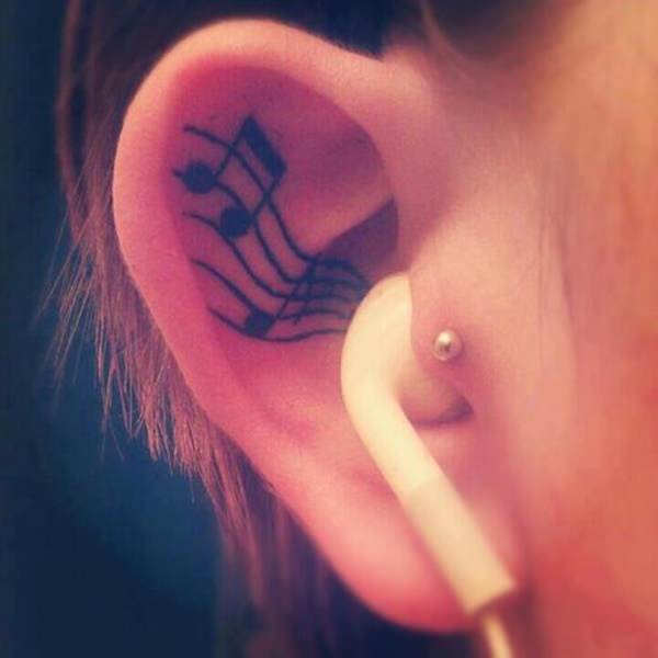 Music tattoo design, idea 18