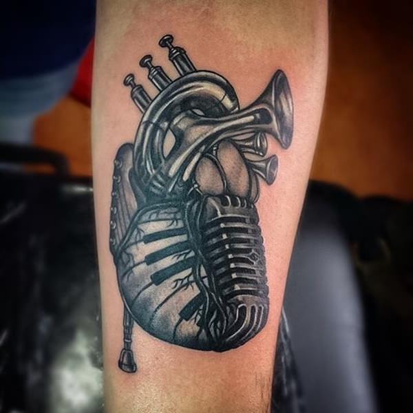 Music tattoo design, idea 61
