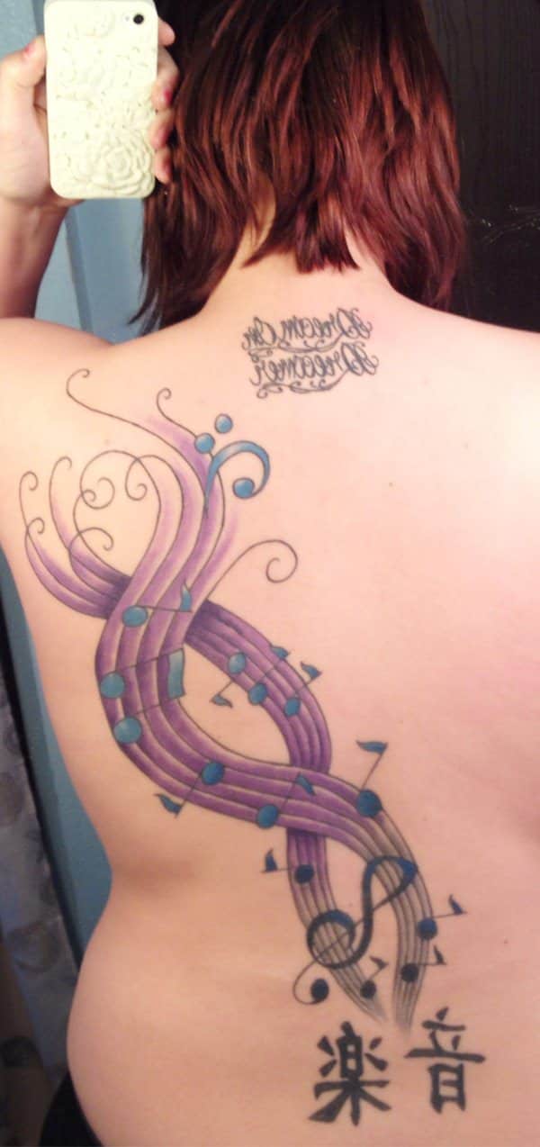 Music tattoo design, idea 20