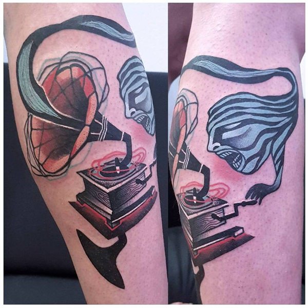 Music tattoo design, idea 3