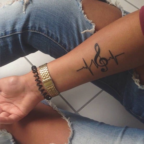 Music tattoo design, idea 10