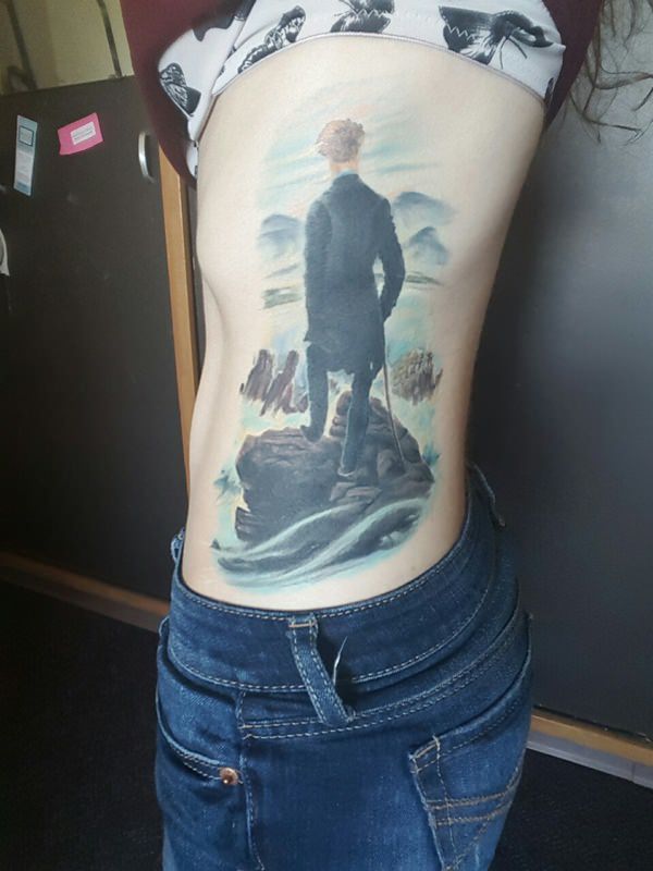 Rib cage tattoo design, idea 10