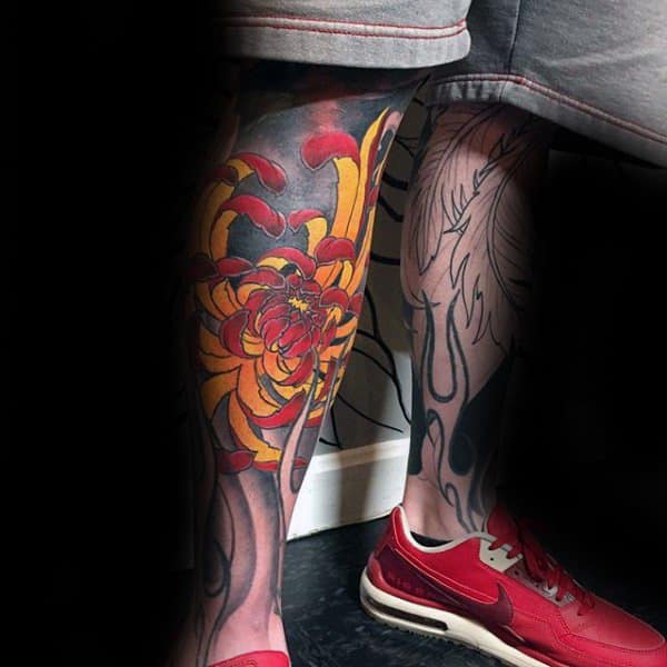 Chrysanthemum tattoo design design, idea 16