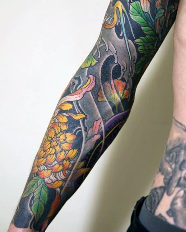 Chrysanthemum tattoo design design, idea 19