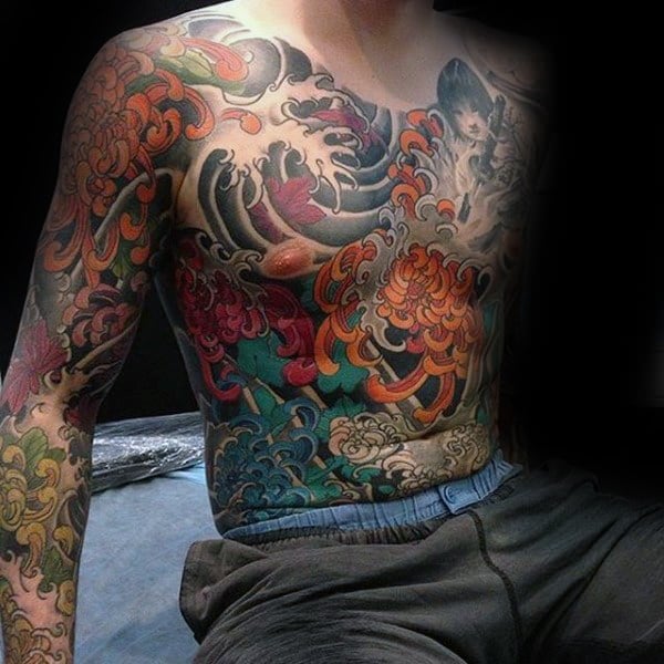 Chrysanthemum tattoo design design, idea 21