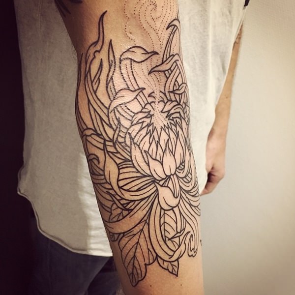 Chrysanthemum tattoo design design, idea 27