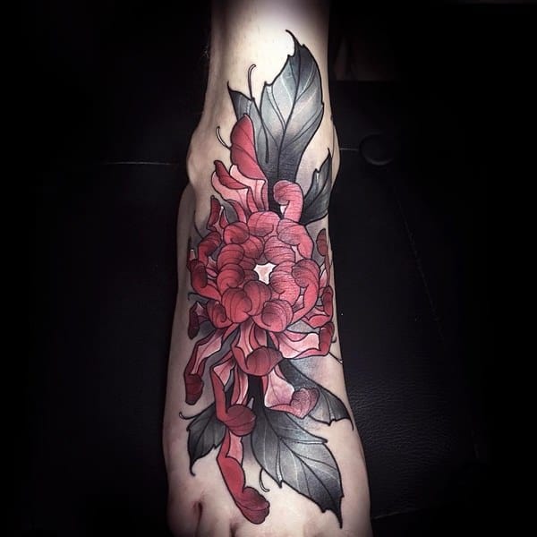 Chrysanthemum tattoo design design, idea 28