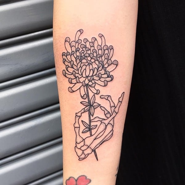 Chrysanthemum tattoo design design, idea 29