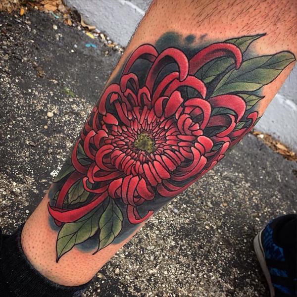 Chrysanthemum tattoo design design, idea 35
