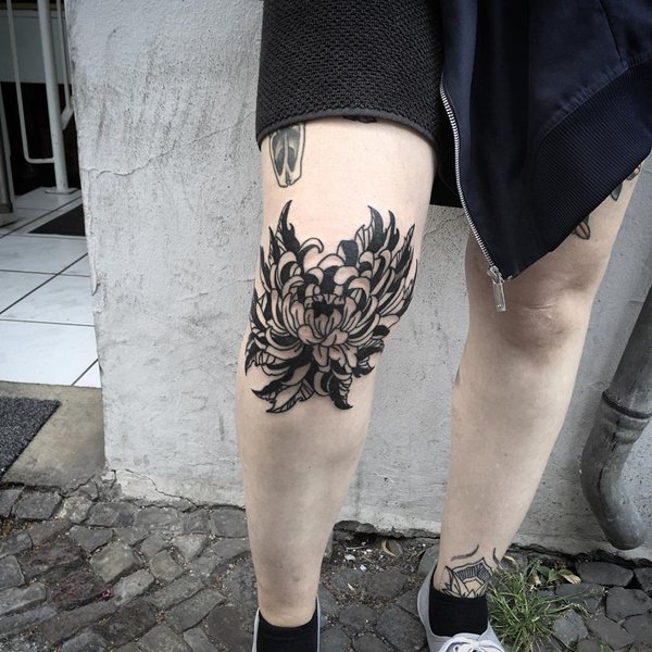 Chrysanthemum tattoo design design, idea 37