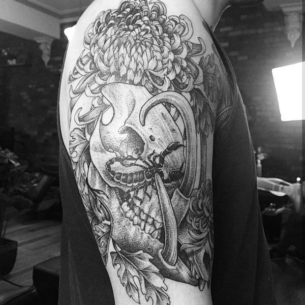 Chrysanthemum tattoo design design, idea 38