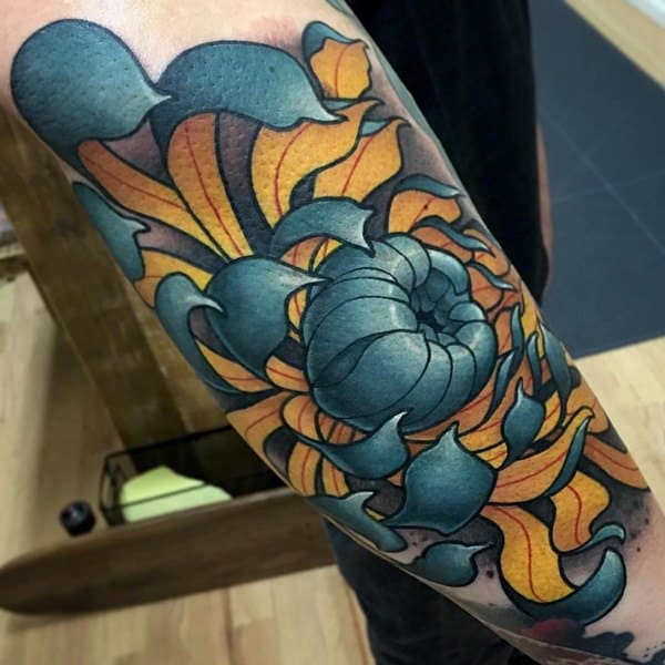 Chrysanthemum tattoo design design, idea 39