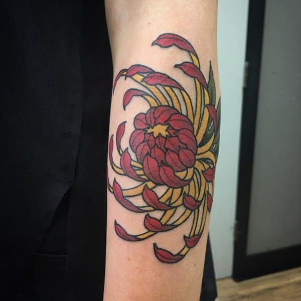 Chrysanthemum tattoo design design, idea 43