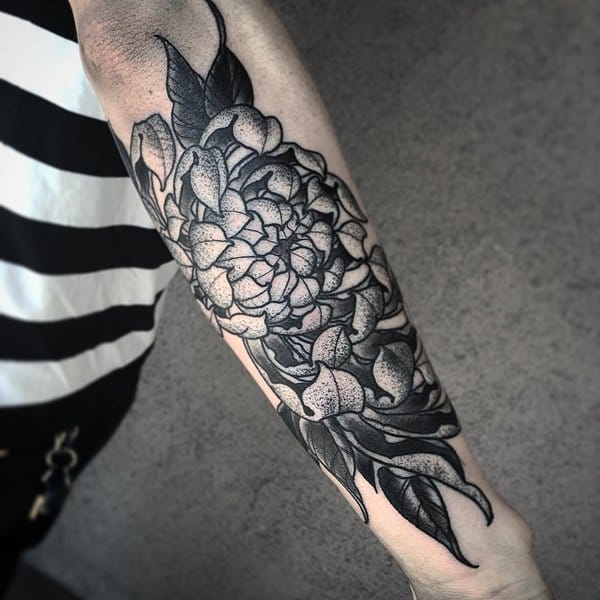 Chrysanthemum tattoo design design, idea 45