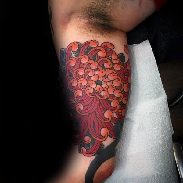 Chrysanthemum tattoo design design, idea 48