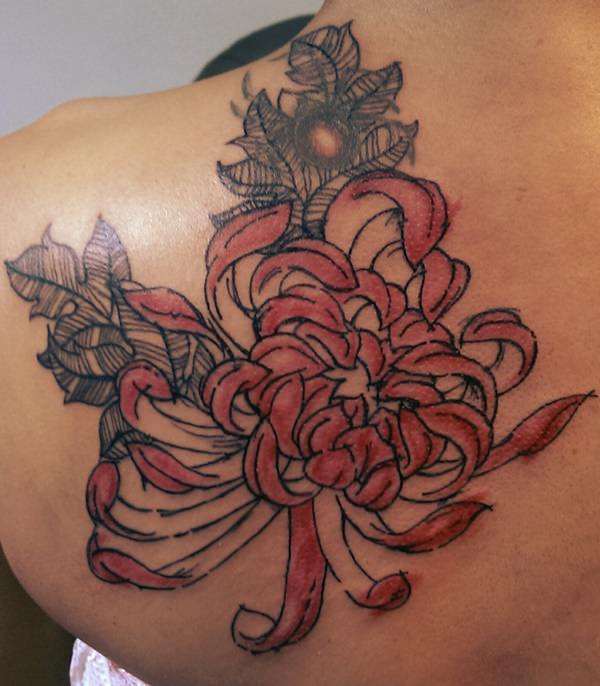 Chrysanthemum tattoo design design, idea 13